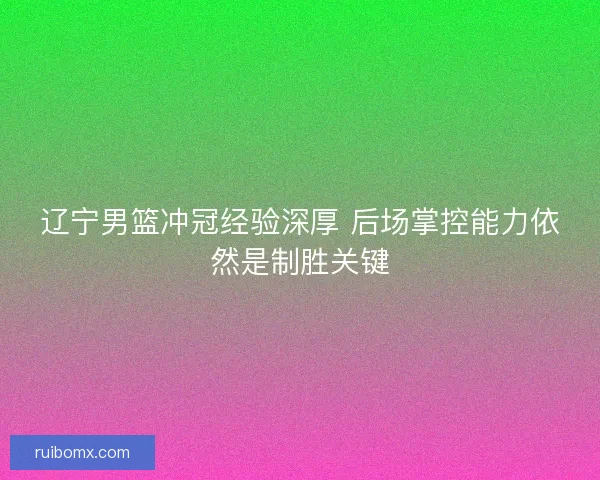 辽宁男篮冲冠经验深厚 后场掌控能力依然是制胜关键